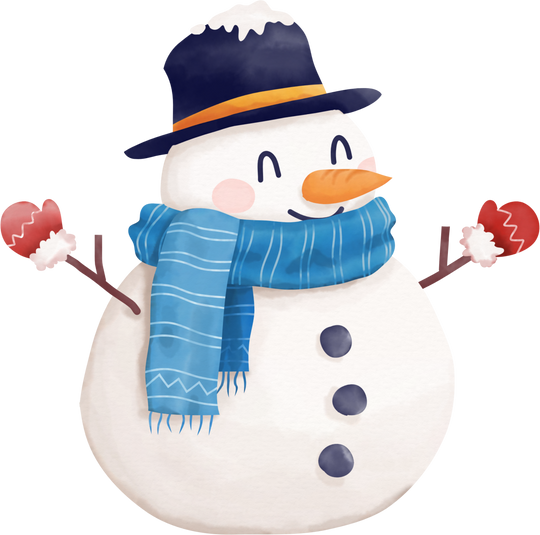 Christmas Snowman Illustration